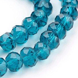 Czech Crystal Glass Beads, CZ Bohemian Faceted Rondelle Glass Beads, 4/6/8/10 mm (Indian Sapphire, 6x4 mm)