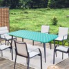 6Ft Rectangle Fitted Morocco Tablecloth Waterproof Vinyl Flannel Backed Table