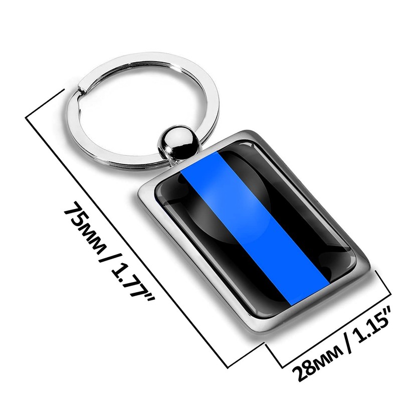 Biomar Labs® 3D Metal Thin Blue Line Flag UK USA