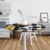White Black Buffalo Cow Sunflower Fitted Tablecloth Round with Elastic