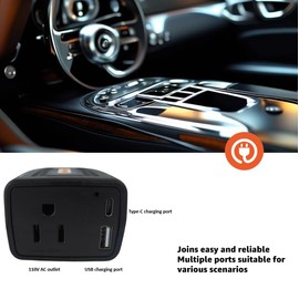 100w Car Power Inverter，ac pd 3.0， Fast Charging (Black)