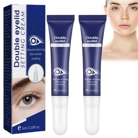 2PCS Lifting Eyelid Defining Cream,Double Eyelid Styling Cream,Eye/lid Lift Crea/m,Waterproof Invisible Double Fold Ey/elid Cre/am,Long Lasting Dou/ble Ey/elid Shaping Cre/am,E/ye Lift Cre/am Instant