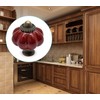 Seimneire 4pcs Rust Red Pumpkin Knobs, Vintage Ceramic Cabinet Knobs,