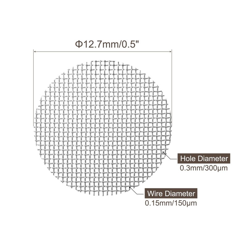 sourcing map Pipe Screen Stainless Steel Screens 12.7mm Diameter for