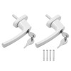 Hsthe Sea 2 x Aluminium Window Handles, Lockable Window Handle
