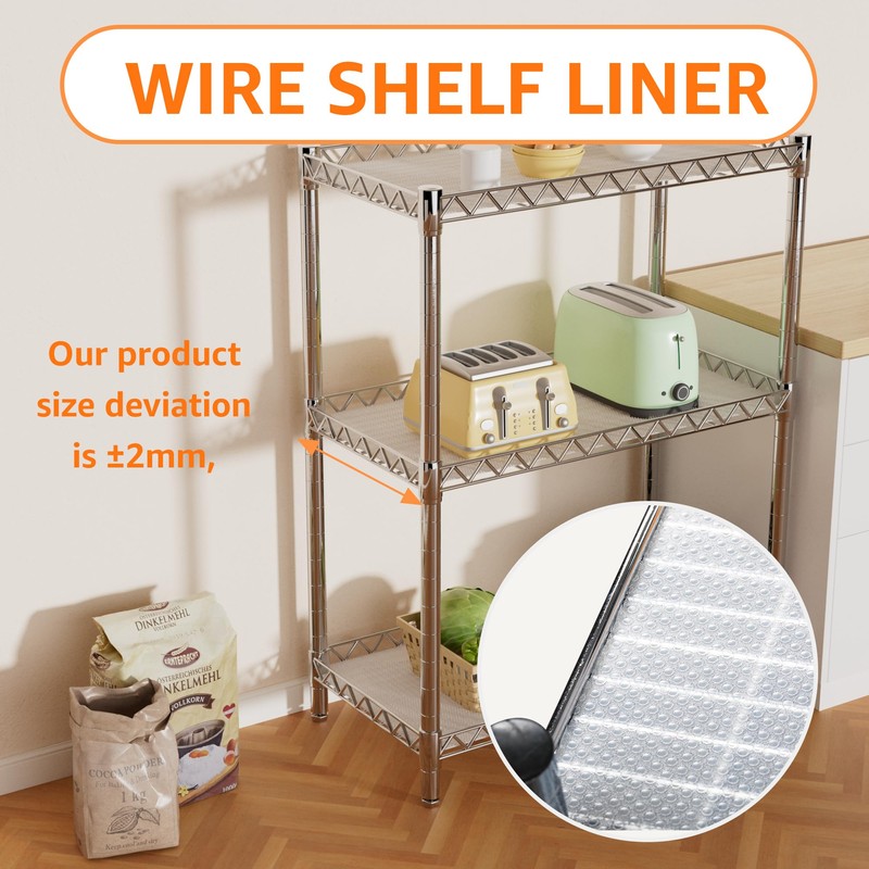 PABUSIOR Pantry Shelf Liner for 16 inch Wire Shelving -