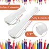 Sknrlko 4 Piece Extendable Plastic Paint Brush Case Clear Long
