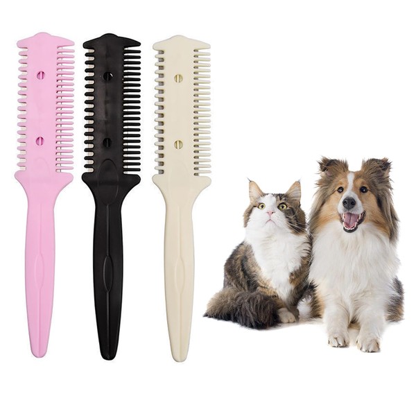 HAICN 3Pcs Pet Dog Cat Razor Comb 2 in 1