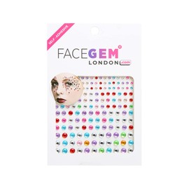 Strass-Edelstein-Aufkleber für Augen, Gesicht, Körper, Nagel, Nashorn-Gesicht, Edelsteine, Nagel-Edelsteine, Gesichtsschmuck, Strass für Party, Rave-Festival, Dress-Up-Make-up (mehrfarbige Mischung)