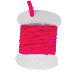 Angler Rayon Chenille Fly Tying Materials - Fly Tying Thread for Tying Flies - Fly Fishing Accessories for Fly Fishing Kit - Many Colors - (2 Yards) (FLR Pink, Medium)