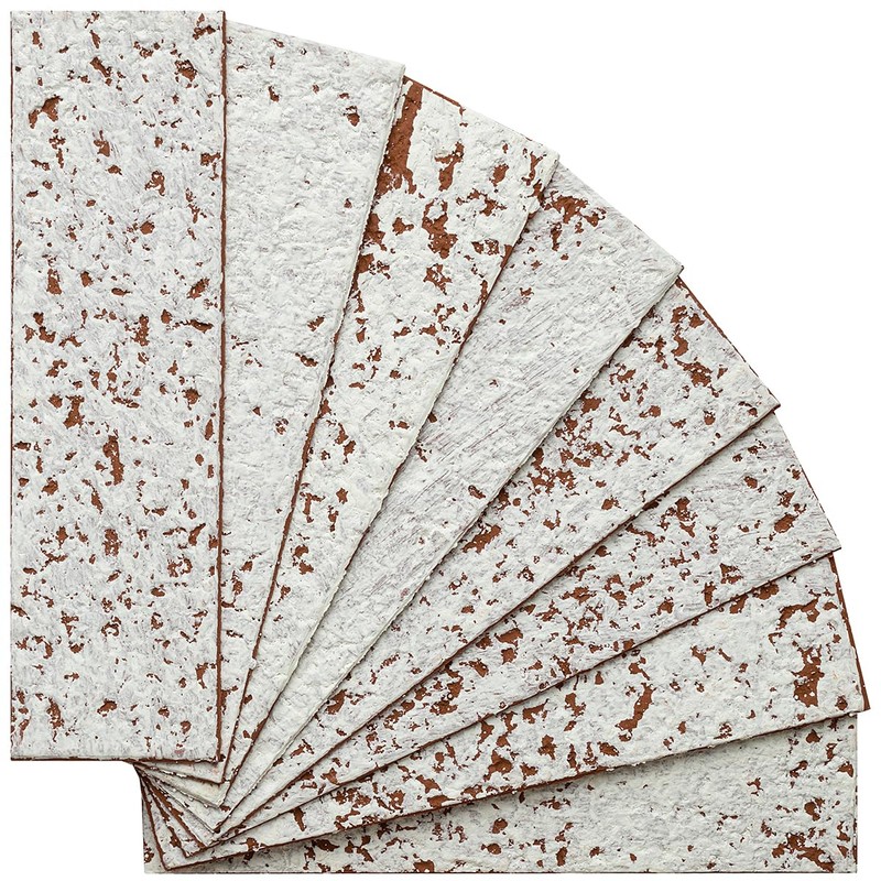 TORURAL 100 Whitewash Red Faux Brick Wall Tiles, 3D Thin