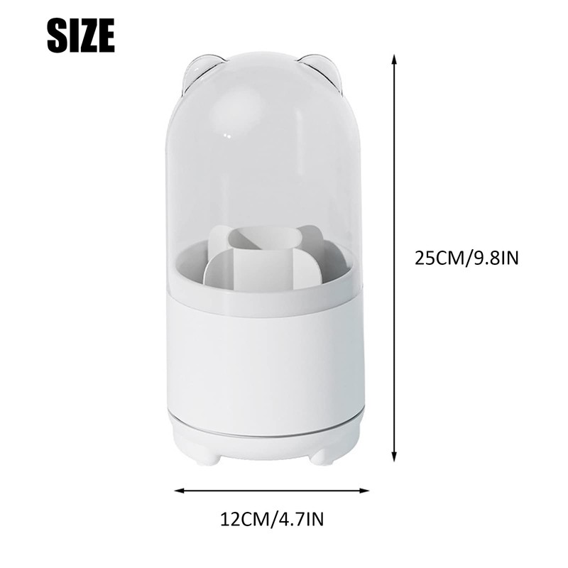 GNCLOUD Makeup Brush Holder With Lid, Makeup Organiser, Makeup Organiser
