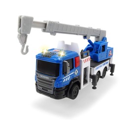 Dickie Toys City Builder Scania Construction Vehicles, Dump Truck, Cement Mixer or Mobile Crane, Construction Vehicles with Light & Sound, Gift, Children, from 3 Years, 17 cm, 3 Different Models