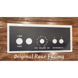 FENDER 5F1 CHAMP FACEPLATE OVERLAY DECAL - REAR BLACK