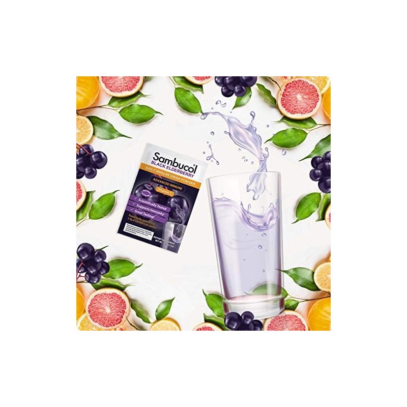Sambucol Black Elderberry Drink Powder - Daily Immune Black Elderberry