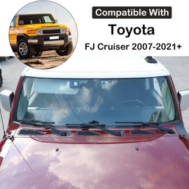 Aunginsy Car Front Hood Air Vent Cover Trim Compatible with Toyota FJ Cruiser 2007-2021+ Car Front Engine Hood Vent Outlet Protection Mesh Exhaust Port Decoration Net Aluminum Exterior Accessories