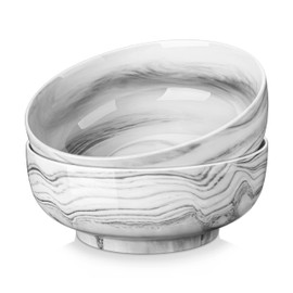 MALACASA Salad Bowls, 114 OZ(10") Extra Large Serving Bowls Set of 2, Porcelain Marble Grey Bowls Set for Soup, Salad, Ramen and Fruit, Dishwasher& Microwave Safe, Series REGULAR
