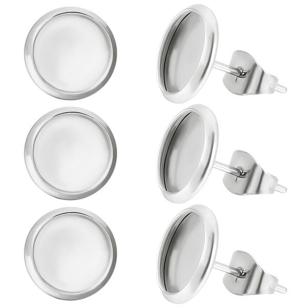 Beebeecraft 1 Box of 50 Pieces Blanks for Cabochons for