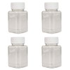 4 Pieces 80ml Empty Clear Plastic Pill Bottles Solid Powder