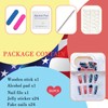 Independence Day Press on Nails Medium Long Coffin Nails Red