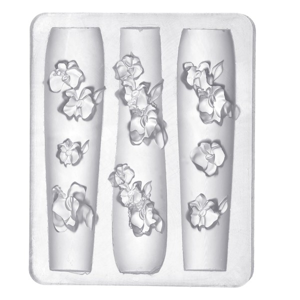 lasuroa Silikon Nagelformen, 3D Blumen Nagel Charm Formen Zarte Blumen