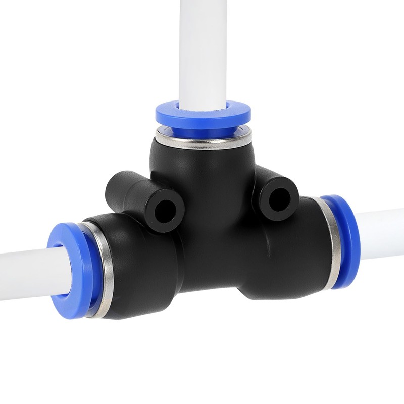 QWORK® 46-teiliges Pneumatisches Quick-Push-In-Anschlussset für 4mm/6mm/8mm-Luftschläuche - inkl. Gerade/Winkel-/T-/Splitter-Anschluss &