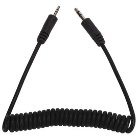 2.5mm Flash Sync Cable, 3.5mm Male to Male Coiled Cord, Spring Design, Stable Without Delay, for Leica V-LUX, DIGILUX Series, for GF, GH, G, L, LC, FZ All Series