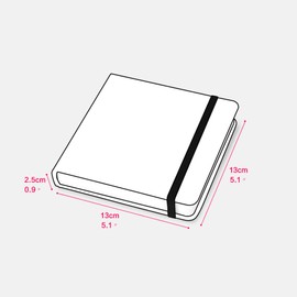 Square 5.1x 5.1 165gsm Colored Pencil Paint Journal Hardbound 128pgs（64 Sheets Front Back Cold Pressed） Travel for Calligrapher Colored Pencil Sketch Doodles Handmade Cloth Cover Cherry Flower