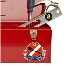 2 x Glossy Vinyl Stickers - Scuba Diving Diver PADI BASI Laptop Decal #0098 (As Shown.)