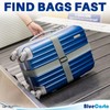 BlueCosto Luggage Straps for Suitcase - Silver, 6.5 ft x