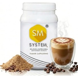 SM SYSTEM Malteada de Proteína Multivitamínica  Desayuno Completo en 1 Minuto para Estilo de Vida Activo  Shake Saciante y Nutritivo  Capuchino  800g
