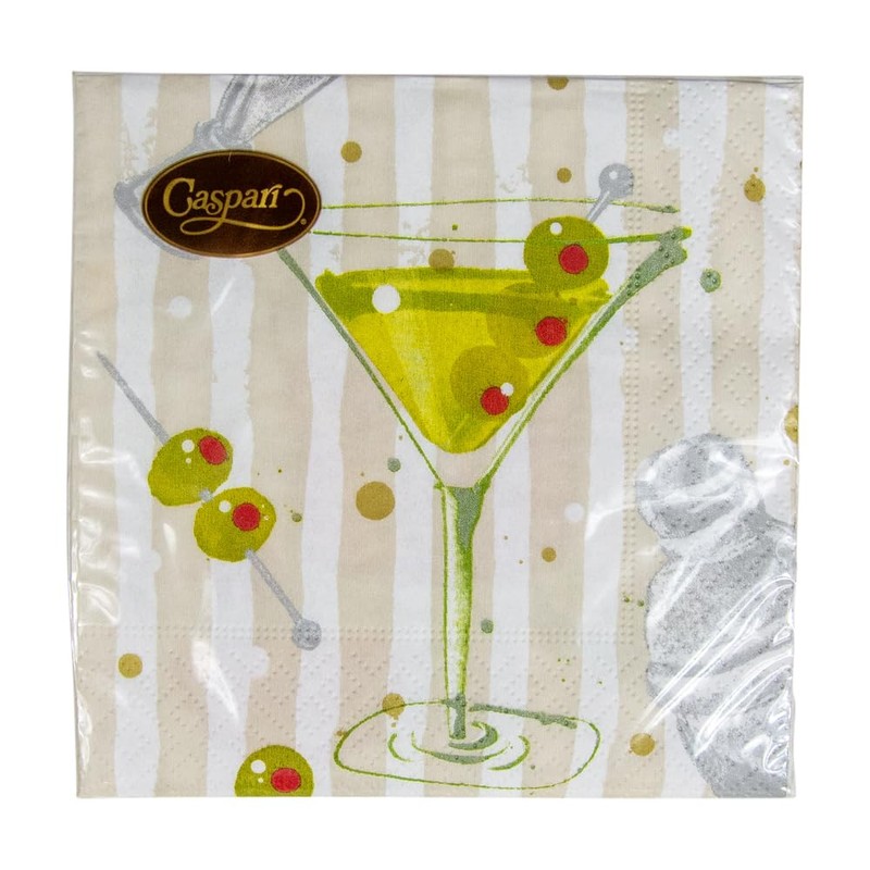 Caspari Speakeasy Cocktail Napkins - 20 Per Package