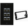 RiteAV 6 Port Cat7 Shielded Ethernet Wall Plate - Bracket