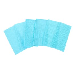 NUOBESTY 6pcs Clay Texture Impression Mat for Polymer Clay Crafting for Pottery Sculpture and Jewelry Making Easy to Use Baking and Mats for Textured Designs