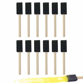 12pcs Foam Brush, Sponge Brush, Paint Sponge, Sponge Brushes for Painting, Made with Wooden And Sponge Craftsmanship, Not Easily Deformed, Suitable for Painting Use,foam brushes, foam brush