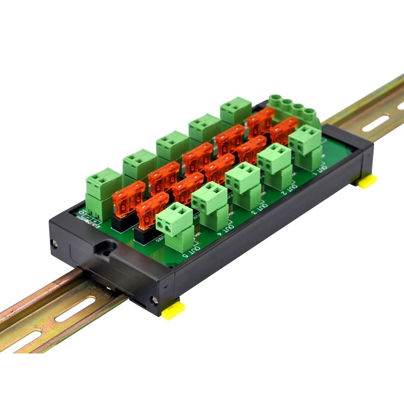 Screw Mount Fused DC 5-32V 10 Position Pluggable Terminal Block