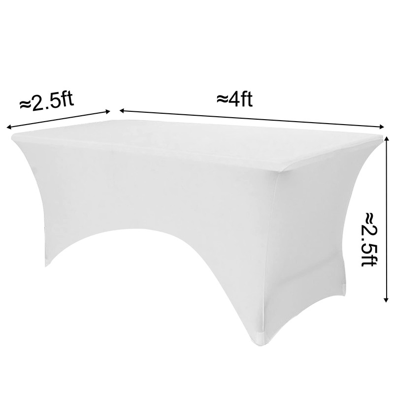 Time to Sparkle 2PCS 4ft Stretch Spandex Table Cover for