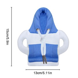 SXCCNW Car Gear Knob Cover, Gear Lever Hoodie, Car Gear Knob Hoodie Gear Knob Cover for Car Gear Lever Decoration Accessories, 15 x 13 cm, White Blue
