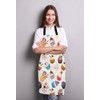 Wasach Cute Cupcake Pattern Apron,Sweet Dessert Apron,Adjustable Neck Bib Apron