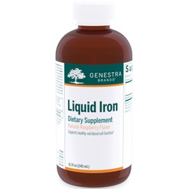 Genestra Brands Liquid Iron | Colloidal Mineral Supplement | Natural Raspberry Flavor | 8.1 fl. oz.