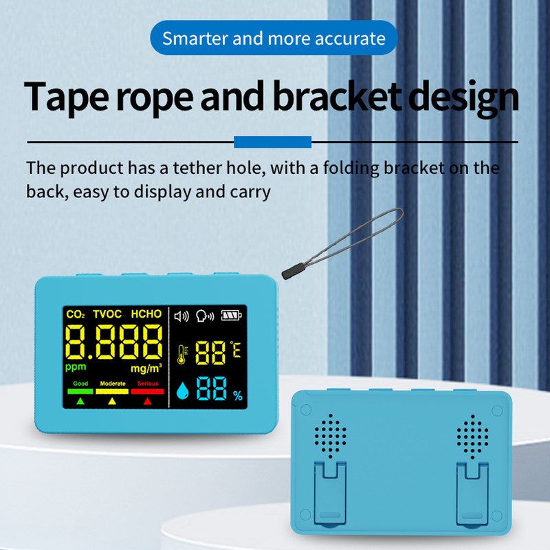 Electrochemical Formaldehyde Sensor Air Quality Detector HCHO TVOC CO2 Tester