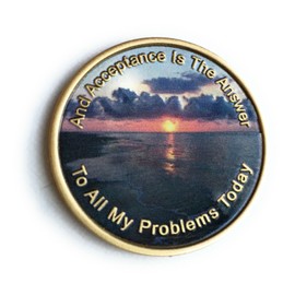 Acceptance Is The Answer Beach Sunrise Color Bronze AA Medallion Chip Page 449 417