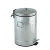 WENKO Step Trash Can with Lid and Pedal, Retro Metal
