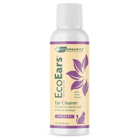 Vet Organics Vet Organics EcoEars Cat Ear Cleaner. Natural Multi-Action Formula. for Itch, Head Shaking, Discharge & Smell. Naturally Cleanses Away Common Problems. 100% Guaranteed (4 oz)