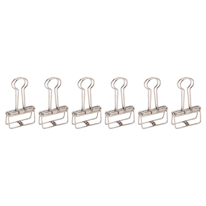 50Pcs Metal Hollow Binder Clips Multipurpose Durable Paper Clamps for