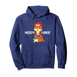 Merry Foxmas Pullover Hoodie with Fox
