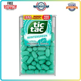 Tic Tac 12 Pack Wintergreen Tic Tac Mints 1 Ounce Gluten Free Refreshing Breath Mints