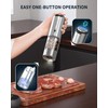 CIRCLE JOY Electric Pepper Grinder Stainless Steel Rechargeable Pepper Mill