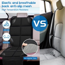 LAIXIAO Protectores de Asiento de Coche Impermeables, Bolsas de Almacenamiento para Asiento, Protector de Seguridad (Negro 2 Pieza)