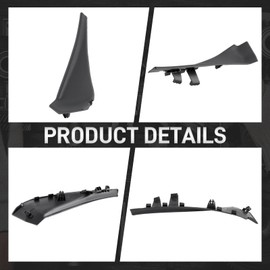 CARBBIA 2Pcs Windshield Wiper Cowl Cover Front Left and Right Extension Cover Trim Compatible with Nissan Rogue 2014 2015 2016 2017 2018 2019 2020 66895-4BA1A 66894-4BA1A 66894-4CL0A 66895-4CL0A